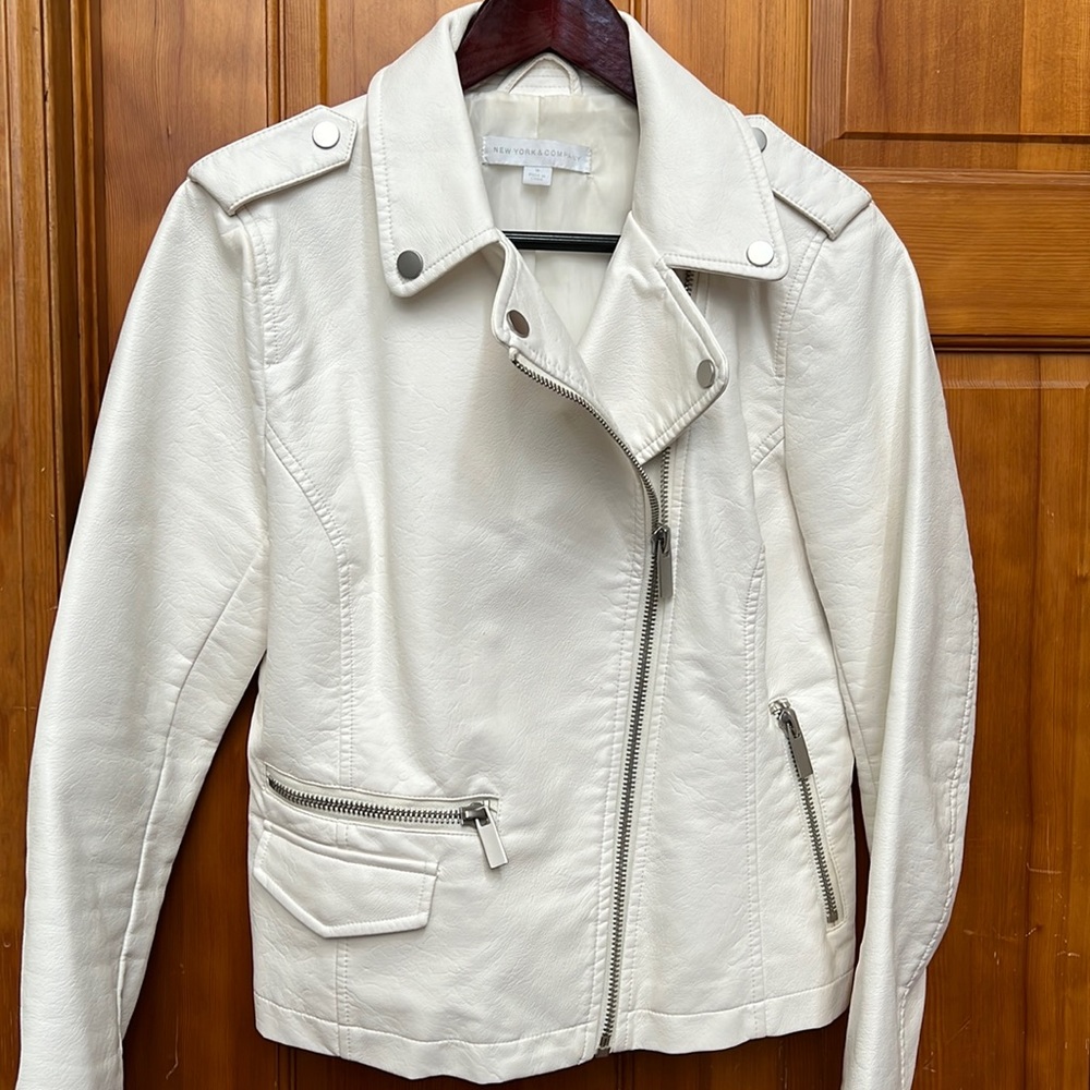 White leather jacket
